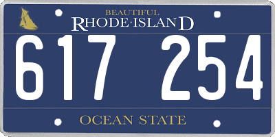 RI license plate 617254