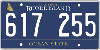 RI license plate 617255