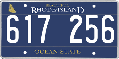 RI license plate 617256