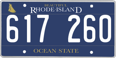 RI license plate 617260