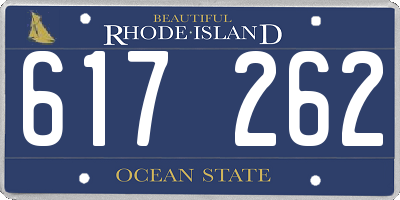 RI license plate 617262