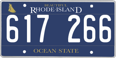 RI license plate 617266