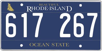 RI license plate 617267