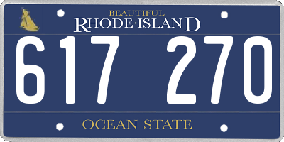 RI license plate 617270