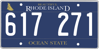RI license plate 617271