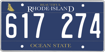 RI license plate 617274