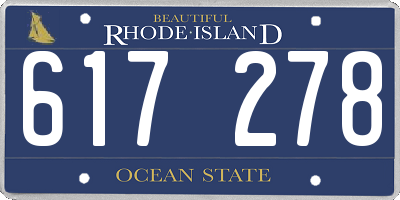 RI license plate 617278