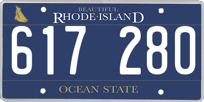 RI license plate 617280