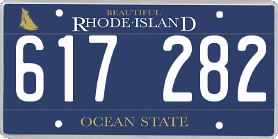 RI license plate 617282