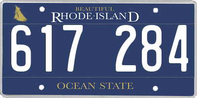 RI license plate 617284