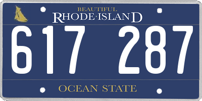 RI license plate 617287