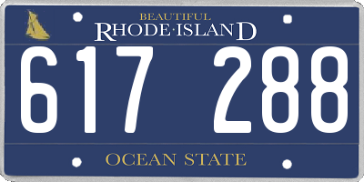 RI license plate 617288