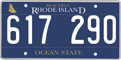 RI license plate 617290