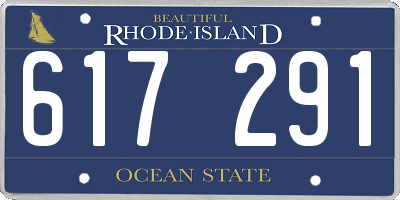 RI license plate 617291