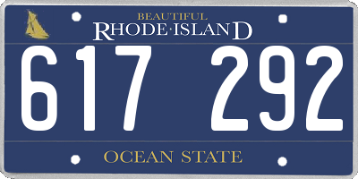 RI license plate 617292