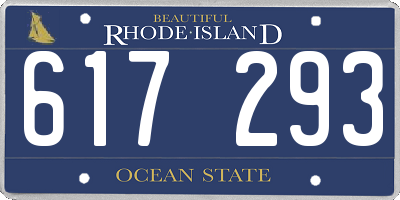 RI license plate 617293