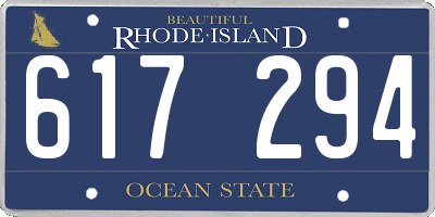 RI license plate 617294