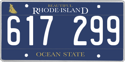 RI license plate 617299