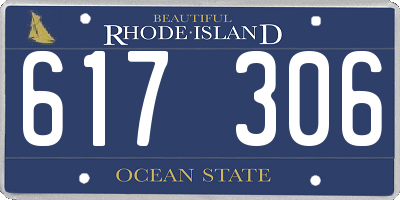 RI license plate 617306