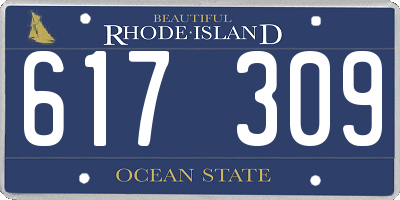 RI license plate 617309