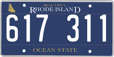 RI license plate 617311