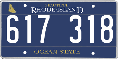 RI license plate 617318