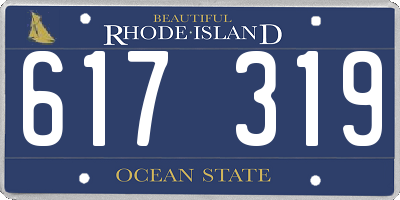 RI license plate 617319