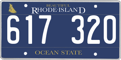 RI license plate 617320