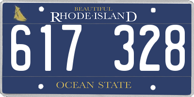 RI license plate 617328