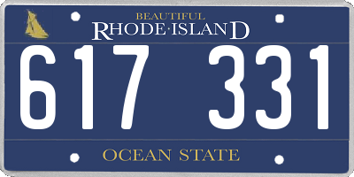 RI license plate 617331