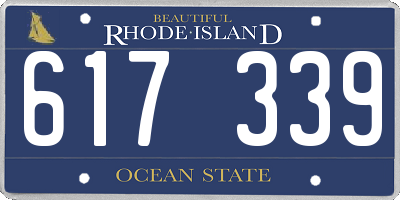 RI license plate 617339