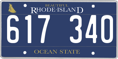 RI license plate 617340
