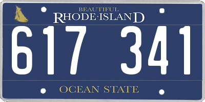 RI license plate 617341