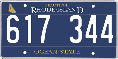 RI license plate 617344