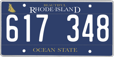 RI license plate 617348