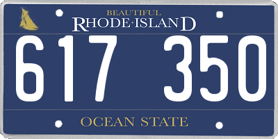 RI license plate 617350