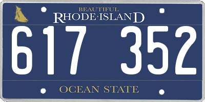 RI license plate 617352