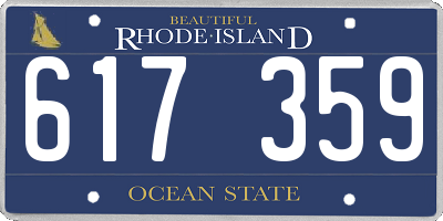 RI license plate 617359