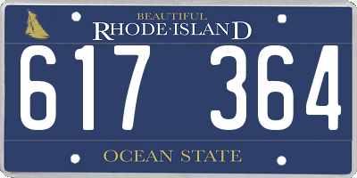 RI license plate 617364