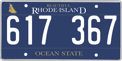 RI license plate 617367