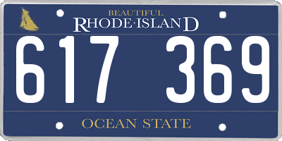RI license plate 617369
