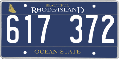 RI license plate 617372