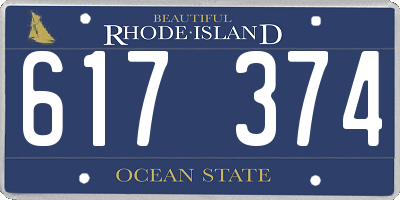 RI license plate 617374