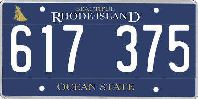 RI license plate 617375