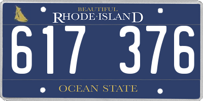 RI license plate 617376