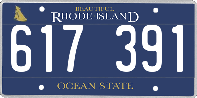 RI license plate 617391