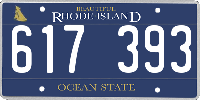 RI license plate 617393