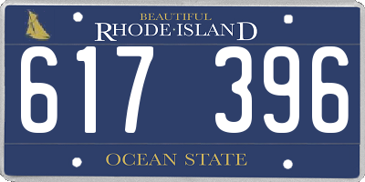 RI license plate 617396