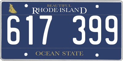 RI license plate 617399