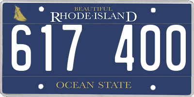 RI license plate 617400